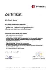 e-masters optimale Betriebsorganisation